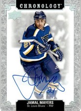2018-19 UD CHRONOLOGY AUTOGRAPH JAMAL MAYERS AUTO ST. LOUIS BLUES