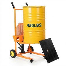 450lb Hydraulic Material Lift With Swivel Wheels Pallet Forks 36in Lift Height