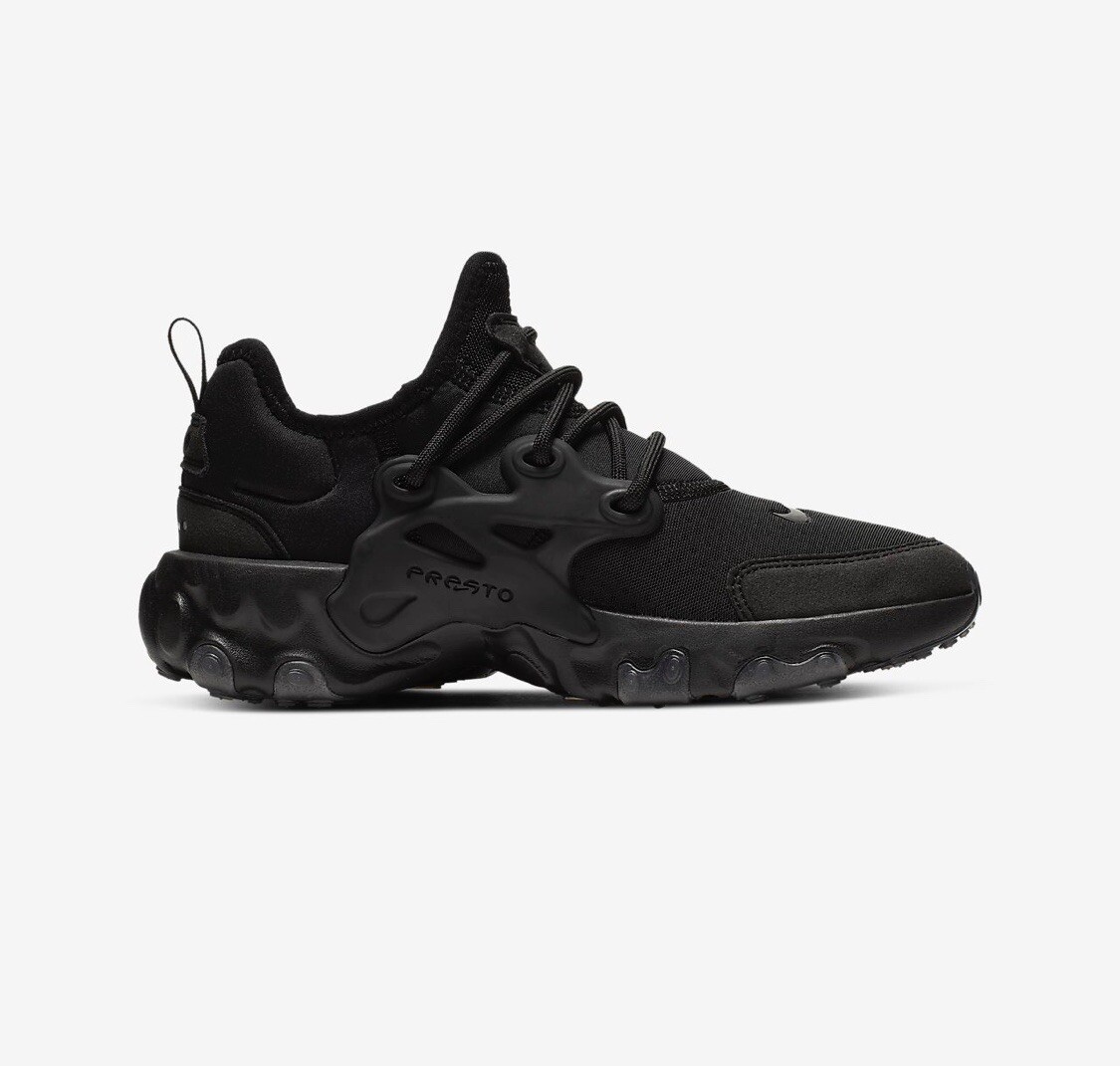 mens nike presto react triple black