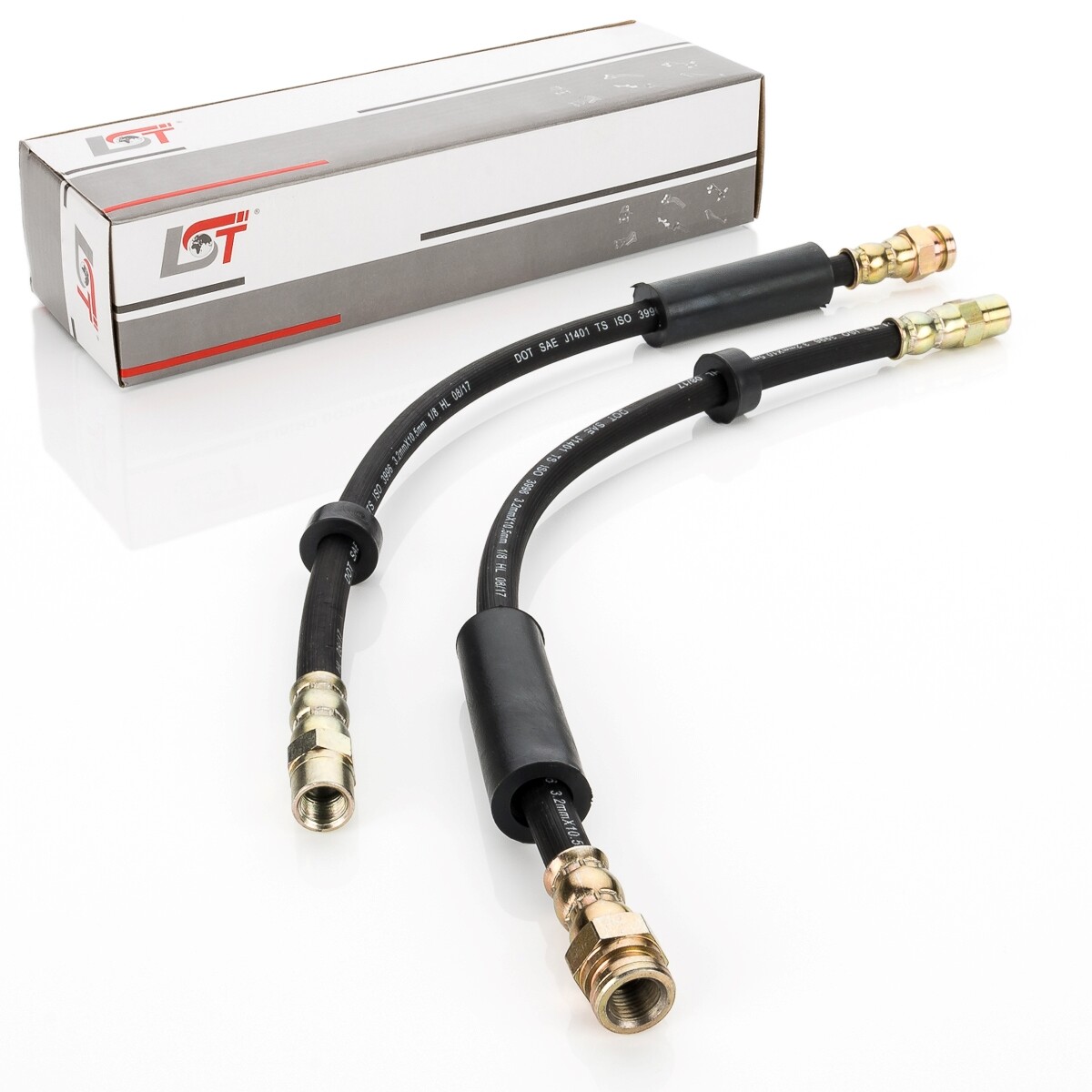 2X Brake Hose Line Rear Axle 7M3611775 For VW SHARAN 7M 1995-2010 375 Mm