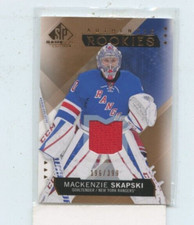 MACKENZIE SKAPSKI 2015-16 Upper Deck SP GAME USED ROOKIE JERSEY RELIC #D /399