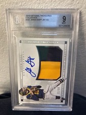 Jared Jeff Goff 2016 National Treasures Patch AUTO CardCollegiate #202 HOF BGS 9