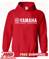 YAMAHA FACTORY RACING RED HOODIE Motocross Hooded Sweatshirt ATV OEM R1 R6