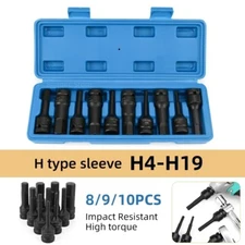 Impact Hex Driver Bit Set 1/2”Hex Drill Bit Socket HSocket Drill Bit Screwdriver