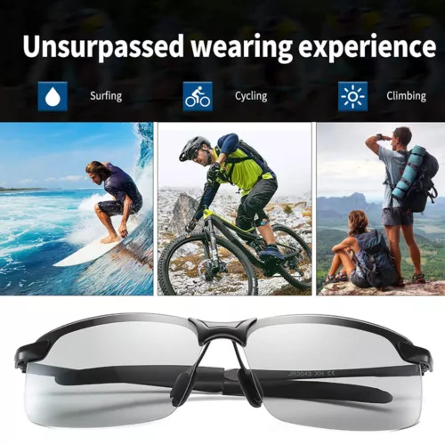 2 Pack Photochromic Polarised Sunglasses UV400 Polarized Fishing Driving Eyewear - Picture 15 of 15