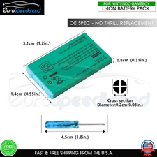 Gameboy Advance SP Battery Rechargeable 850mAh Nintendo Game Boy GBA Replacement