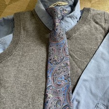 H M Boys Shirt Pants Vest Tie Set Size 8/9