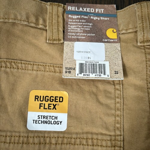 Carhartt Herren 32 entspannte Passform robuste Flex Rigby Shorts 10"" Innennaht khaki - Bild 3 von 5