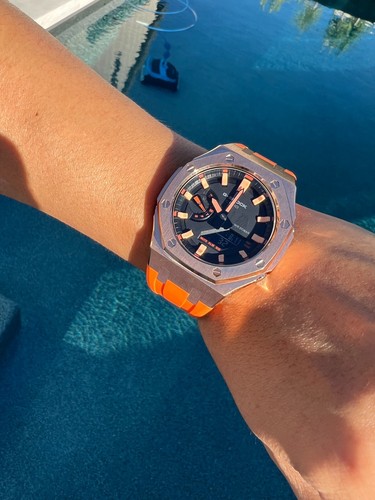 印象のデザイン 【新品・未使用】G-SHOCK カシオーク オレンジ GA-2100