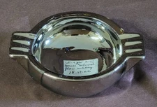 Vintage Silvered Glass Ashtray