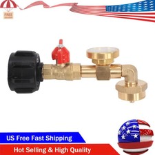 Propane Refill Adapter W/Gauge Control Valve Fill Bottles1 Lb-20 Lb Tank QCC-1