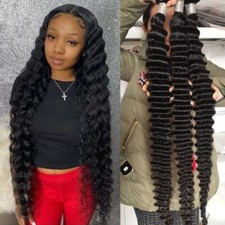 38 40inch Long Raw Human Hair Bundle Brazilian DeepWave HairExtension 1/3/4 Deal