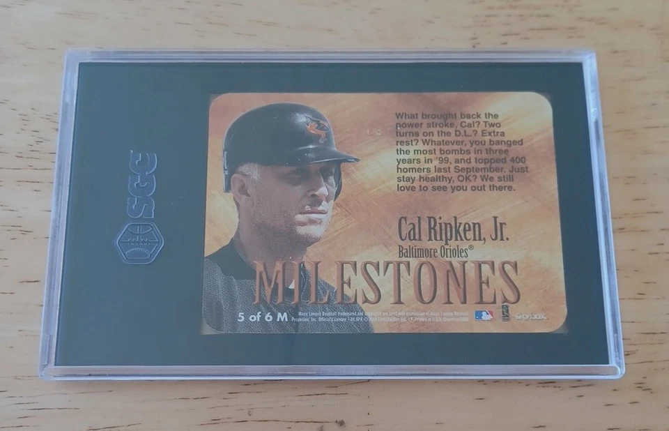2000 Skybox Dominion Milestones Cal Ripken Jr #5M SGC 9.5. 1 в 1,999 Pop из 2 - Изображение 3 из 3
