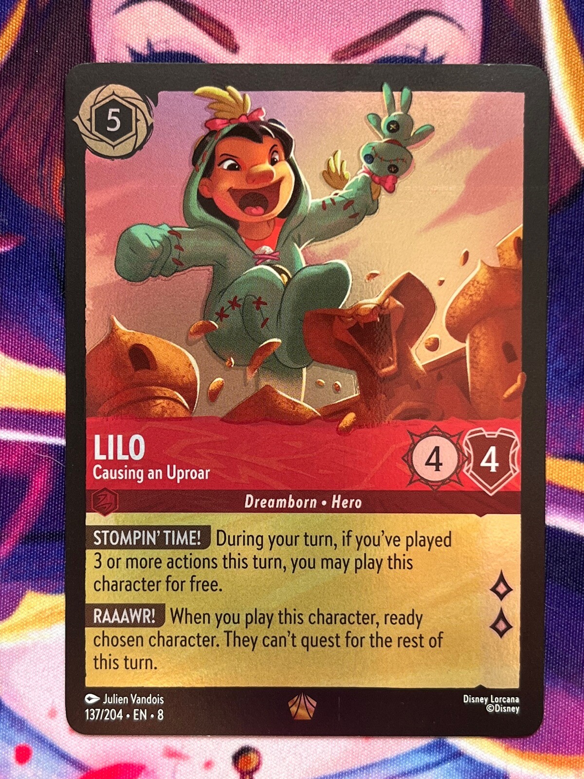 FOIL Lilo - Causing an Uproar - 137/204  Legendary Disney Lorcana Reign Of Jafar