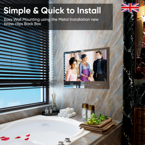 19" 2024 Waterproof Bathroom LED Mirror FULL SMART ANDROID TV WIFI ETHERNET SALE - Foto 1 di 6