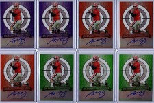 2014 Leaf Valiant Aaron Murray On-Target Purple Prism Auto RC 15/25 Legends QB