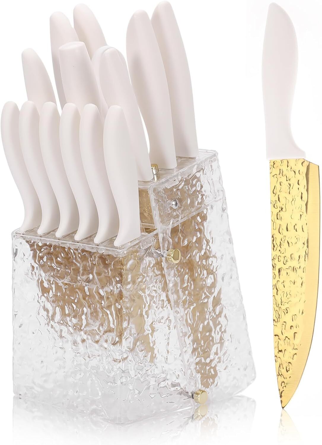 Non-Stick Kitchen Knife Set with Cutlery Block for Efficient Cooking