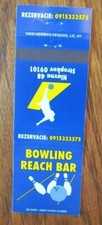 BOWLING: BOWLING REACH BAR (STROPKOV, SLOVAKIA) (SPORTS MATCHBOOK COVER) -F2
