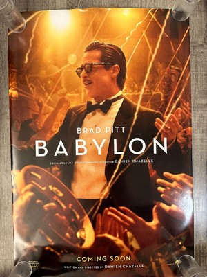 BABYLON 2022 Original Movie Theater Poster 27x40 Double Sided - Brad Pitt - New