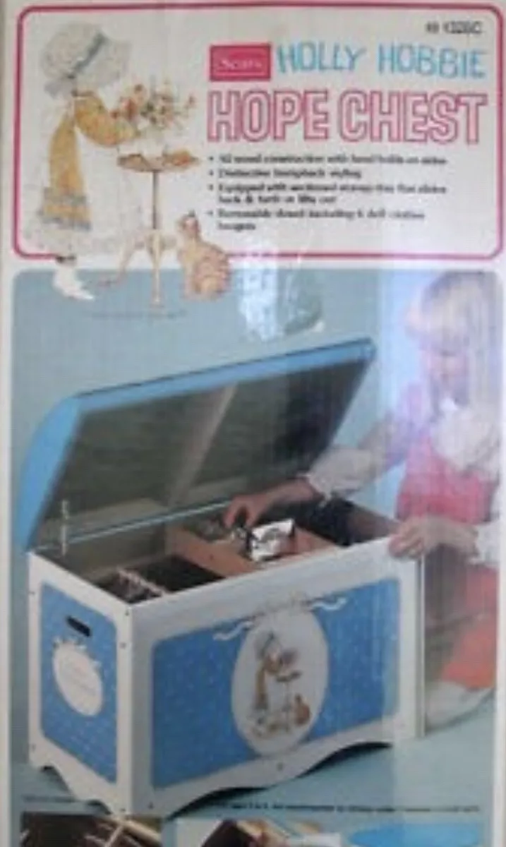 Vintage 1990 Holly Hobbie Wooden Hope Chest Toy Box with Lid eBay