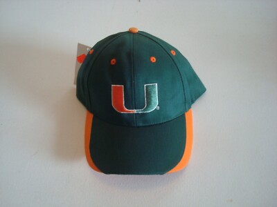 MIAMI HURRICANES BUFFALO SCRIPT  strapback DEADSTOCK HAT CAP VINTAGE P5