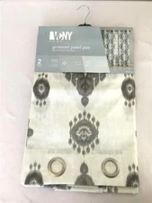 ** VCNY Home Grommet Top Panel Pair Curtains Nola Printed 76"x96" NEW