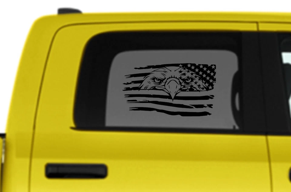 EAGLE EE. UU. Bandera Capucha Puerta Ventana Vinilo Racing Stripe 10"x17.25" (Se adapta a camiones RAM) Foto 4 de 4