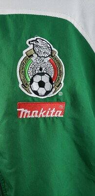 Makita Mexico Soccer Warm Up Jacket Zipper Green / White Mexicana