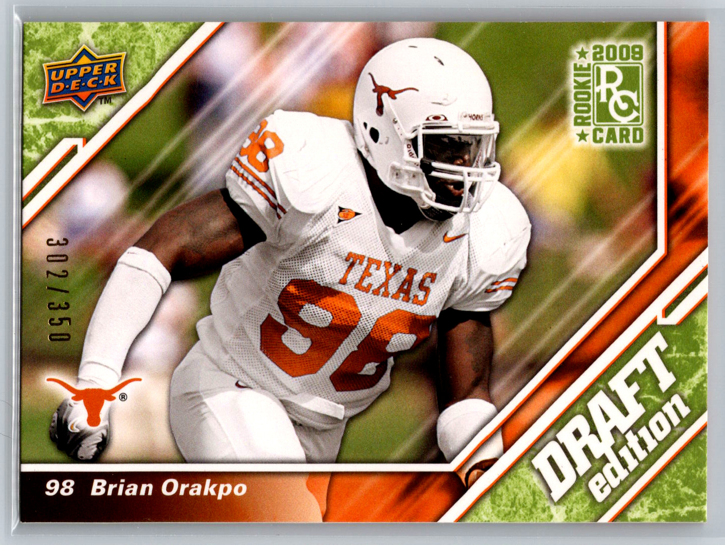 Brian Orakpo Upper Deck Draft Edition #103 Green