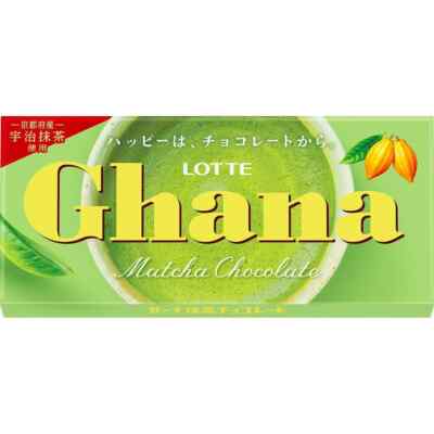 Lotte Ghana Matcha Chocolate Bar   Rich & Smooth Uji Matcha, 45g