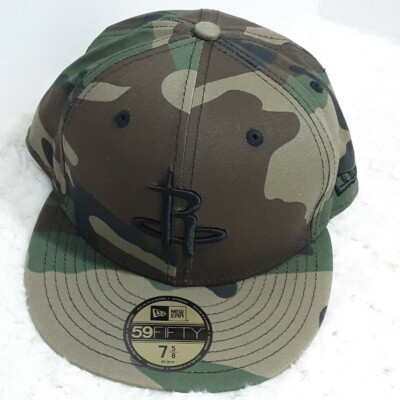 New Era Houston Rockets Fall Prism Camo 59FIFTY Fitted Hat Cap 7 5