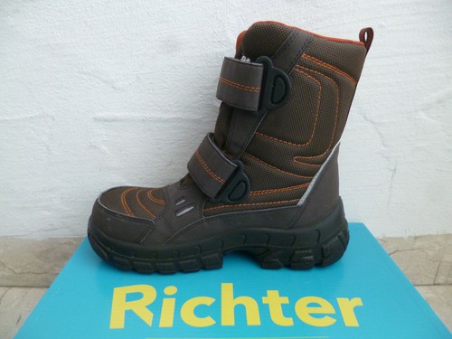 Richter Kids Boots Slip-On Boots Ankle Boots Winter Boots Brown New - Picture 7 of 10