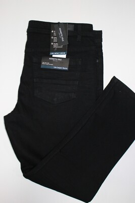 KENNETH COLE TAPERED FIT STRETCH BLACK JEANS SZ: 44 X 32 NWT