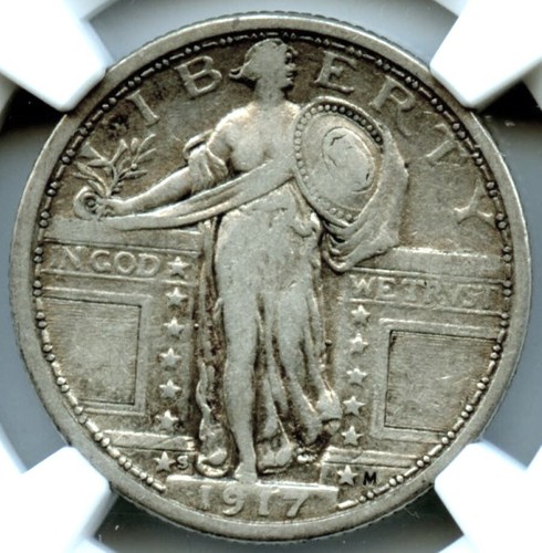 1917-S Type 1 Standing Liberty Quarter, NGC VF 30