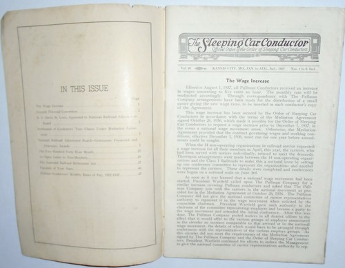 Order of Sleeping Car Conductors 1937 Magazine - The Sleeping Car Conductor - Picture 2 of 2