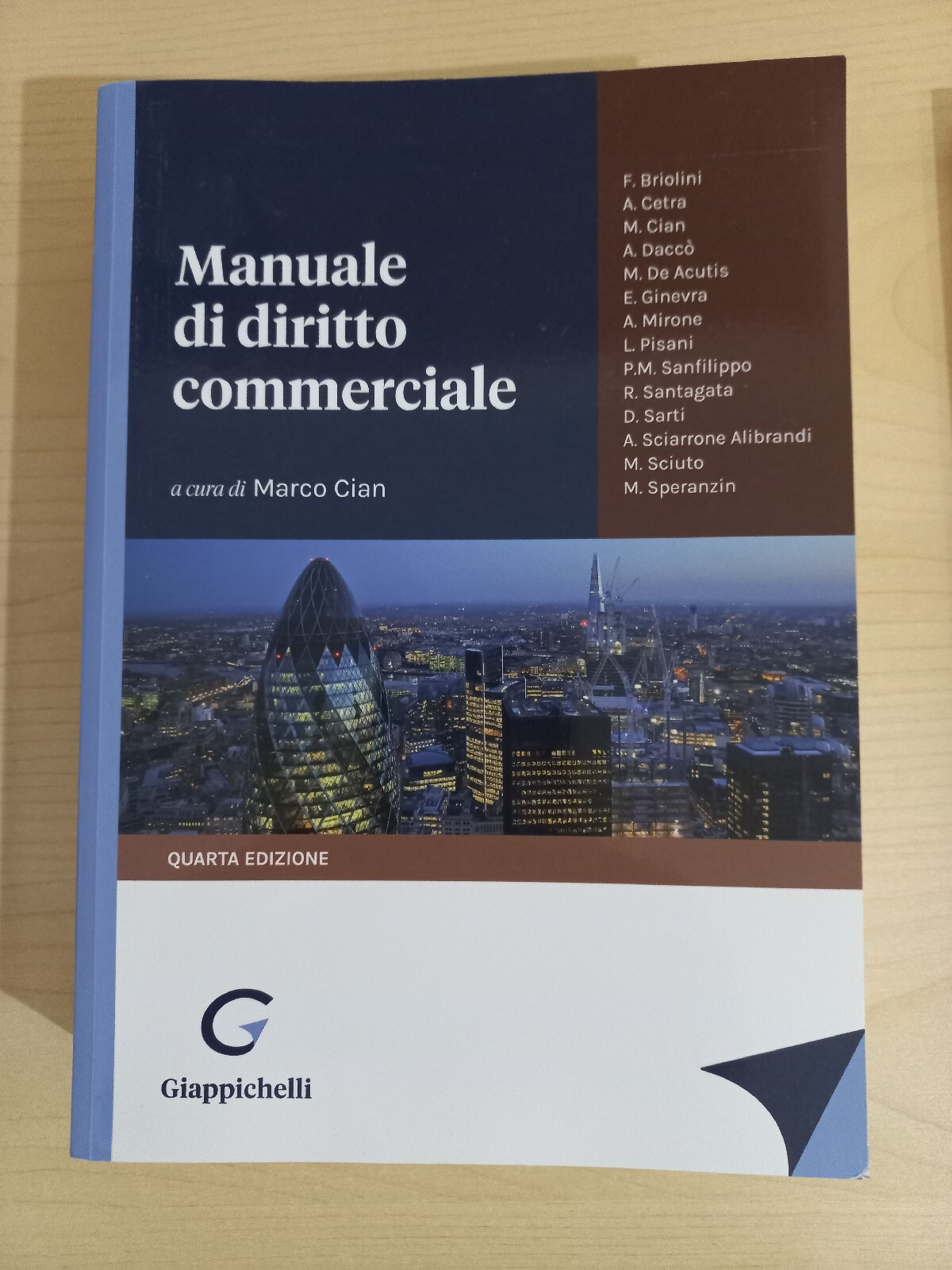 MANUALE DI DIRITTO COMMERCIALE  - CIAN MARCO (a cura.) - Giappichelli