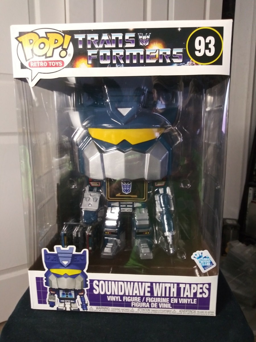 FUNKO POP! TRANSFORMERS SOUNDWAVE WITH TAPES 10 INCH GAMESTOP