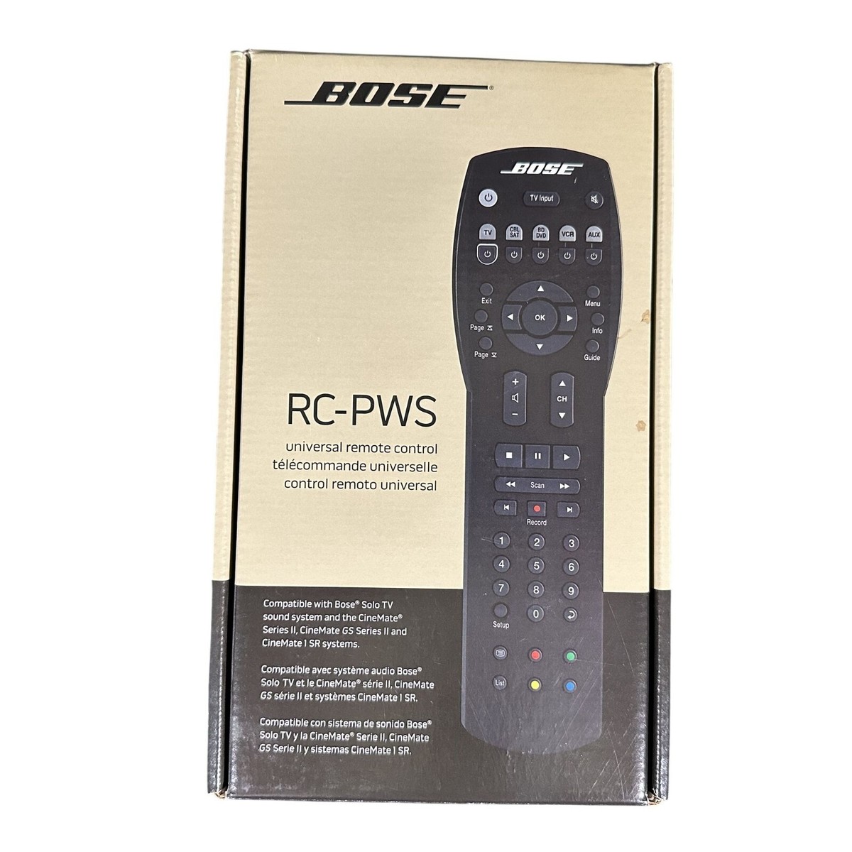 Bose Solo Programing Bose Universal Remote Bose RC-PWS