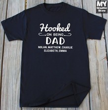 Dad T-shirt New Daddy Fathers Day Christmas Birthday Gifts Personalized Names