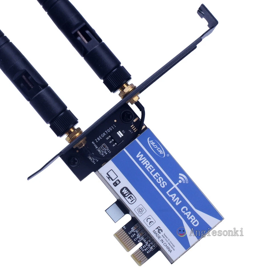 Intel Dual Band Wireless PCI-E 1X 8X PC Desktop 2.4/5GHz Wifi WLAN Card 300Mbps - Image 3 of 4