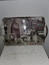 Melamine UK London Scenes Big Ben Queen Picadilly Camdentown Serving Tray 19x11
