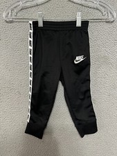 Vintage Nike Track Pants Kids Toddler Girls 24 Months Black Swoosh Logo Bottoms