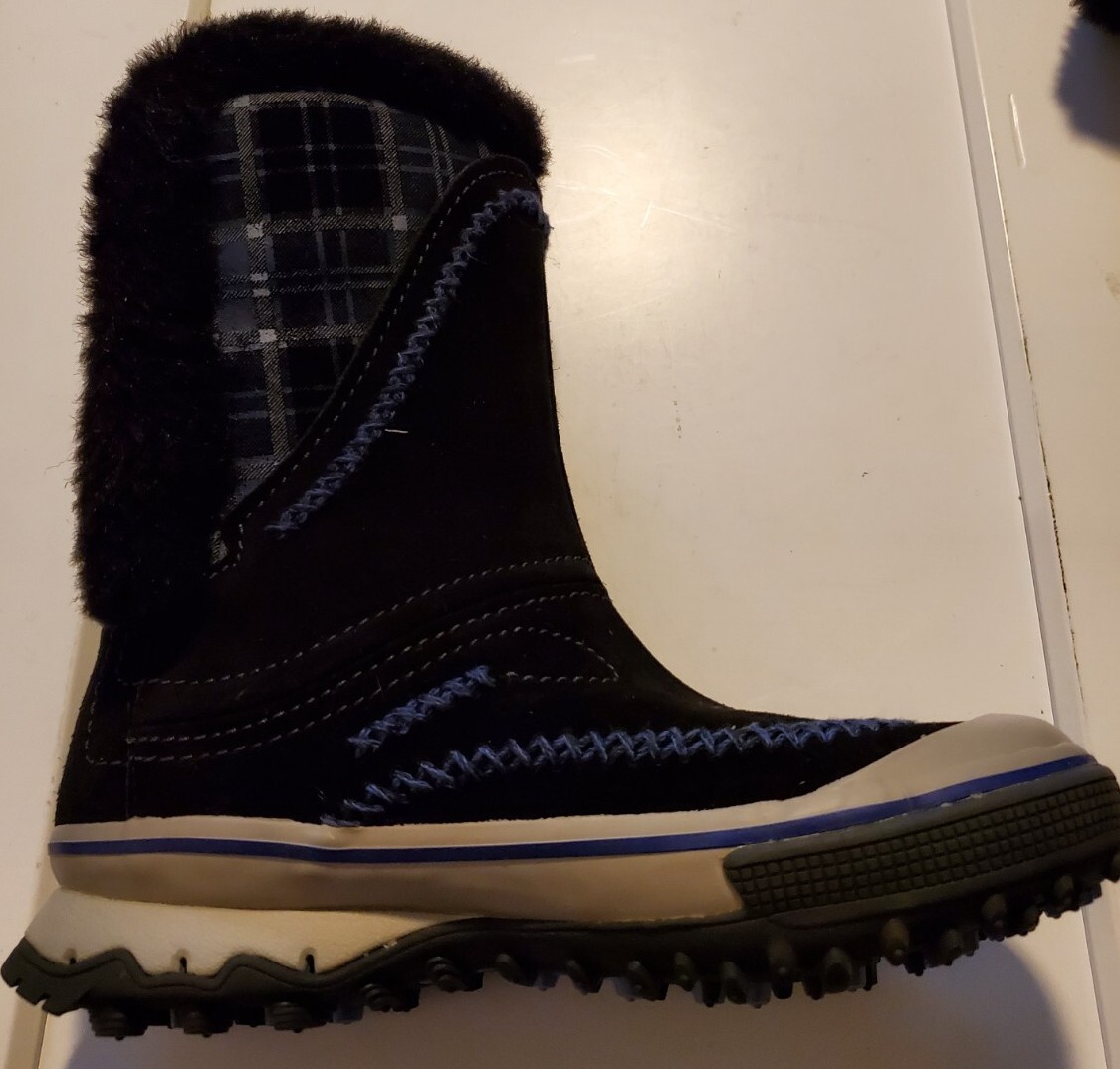 Merrell Pixie Pull Waterproof Black Suede Blue Sn… - image 2