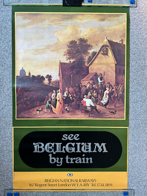 1980er Belgische Nationaleisenbahnen Reise Tourismus Poster - David Teniers II [1]