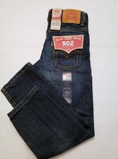 Levi's 502 Taper Jeans Boys Size 6 Regular Adjustable Waist Distressed NWT P