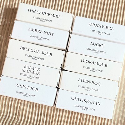 DIOR CHOOSE AMBRE NOIR EXTRAIT ESPRIT LUCKY GRIS BALADE SAUVAGE EDEN ROC SAMPLE