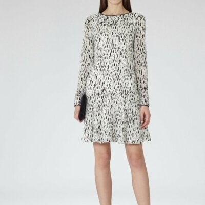 Reiss Womens Abstract Black White Print Drop Waist Ruffle Hem Dress Size 8 | eBay Reiss Womens Abstract Black White Print Drop Waist Ruffle Hem Dress Size 8 | eBay