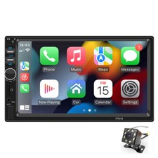 Car Stereo Touch Screen Radio For Carplay Bluetooth 2 DIN Android Player W/Cam