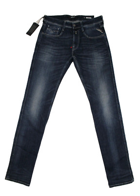 Replay Anbass Mens Jeans - M914 - Blue - Top Denim Jeans - W32 L34 - New Stock