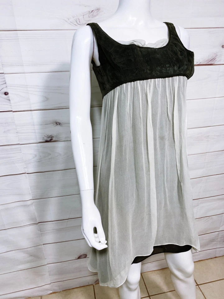Vestido para mujer To The Max Talla S Gris Cuello redondo Sin mangas Cremallera lateral 100% seda Foto 2 de 4